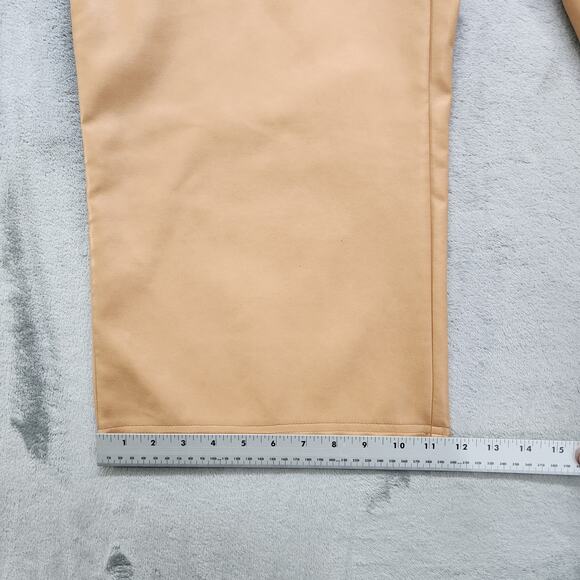 Bagatelle Pants Womens 2X Tan Camel Faux Leather High Rise Wide Leg Crop Stretch - Picture 10 of 11